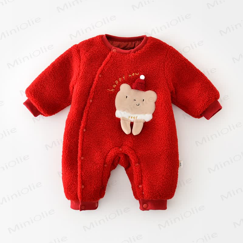 HAPPY NEW Baby - Vlies Strampler - Rot - 18-24M - image 1