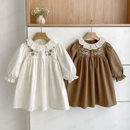 Kleinkind Mädchen Blumen mit Kleid Ärmeln - image 1