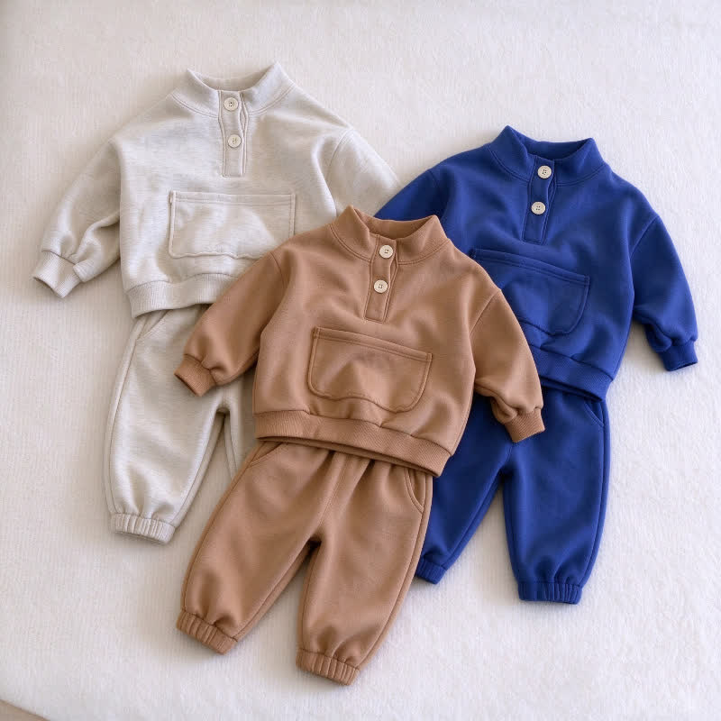 Kleinkind Sweatshirt und Set in Kleinkind mit halber Knopfleiste - image 1