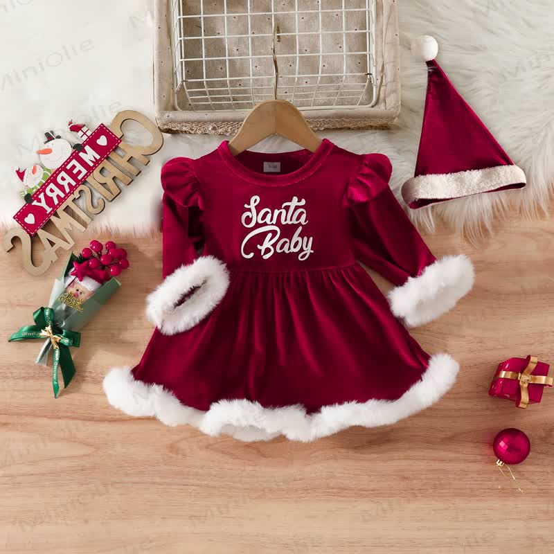 SANTA BABY Baby Mädchen Weihnachten mit Plüsch - image 1