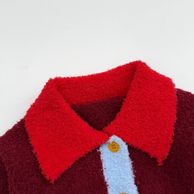 2-teiliges Set aus farblich Stricken Strickjacke und Hose für Baby und Kleinkind - image 2