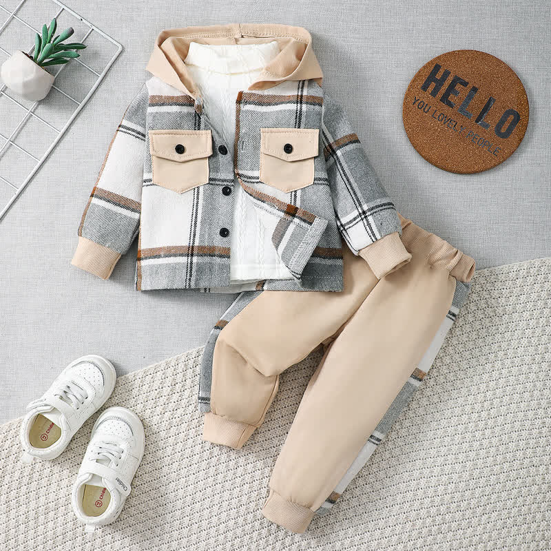 Kuscheliges Plaid 2-teiliges Set für Baby : Jacke und Jogginghose - Beige - 4Y - image 1