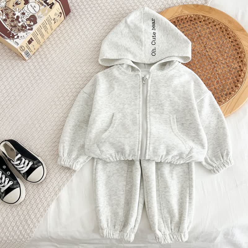 Set mit Bär -Hoodie und Hose für Kleinkind - image 2