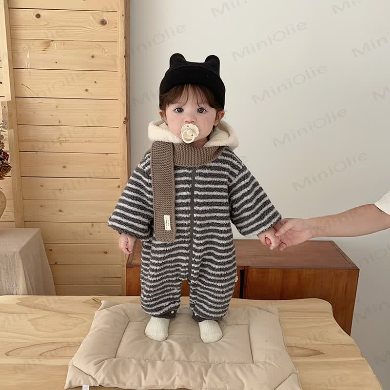 Baby Kleinkind Strampler mit Streifen und Hundemotiv, Strampler - image 2