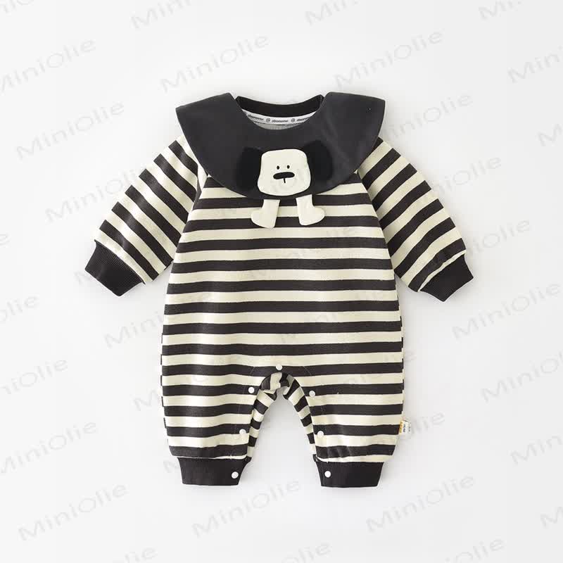 Baby Streifen, Hundehalsband, langen Ärmeln, Strampler - image 2