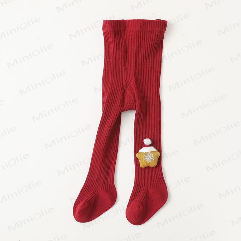 Baby Strumpfhose mit Weihnachten Cartoon - Schneeflocke - 2-4J - image 7