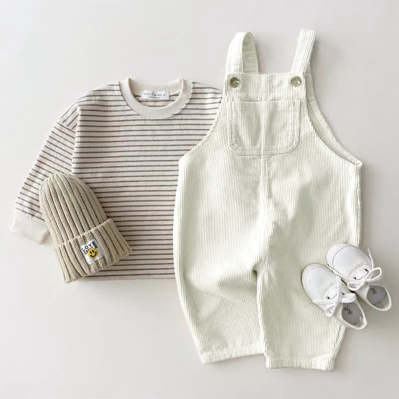Baby Blume Cord Denim Latzhosen mit Tasche - image 6