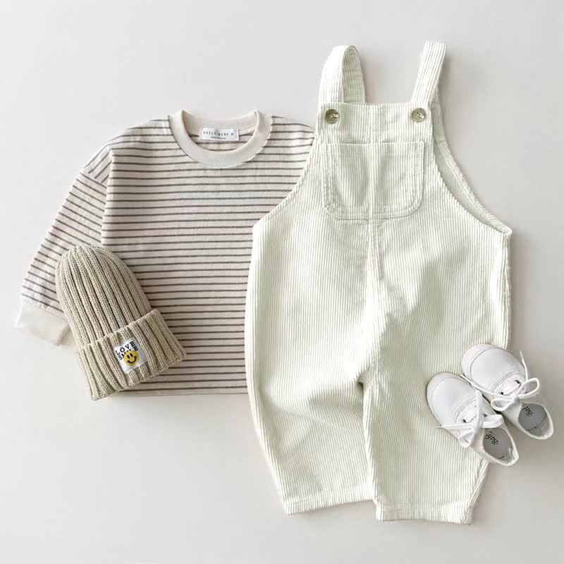 Baby Blume Cord Denim Latzhosen mit Tasche - image 6