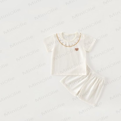 2-teiliges Set mit Bär - Print und Shorts - Beige - 2-3J - image 3