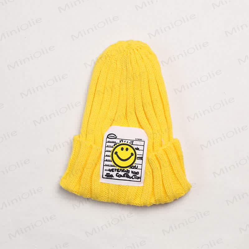 Mütze mit aufgenähtem Lächeln in Bonbonfarben für Kleinkind  - Gelb - 1- 6J - image 7