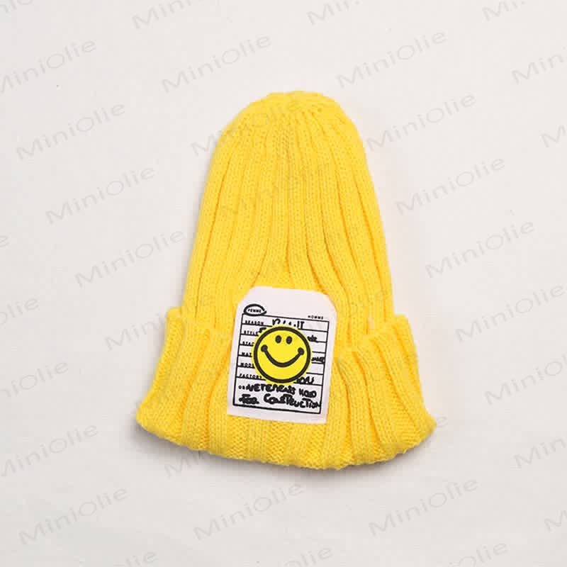 Mütze mit aufgenähtem Lächeln in Bonbonfarben für Kleinkind  - Gelb - 1- 6J - image 7
