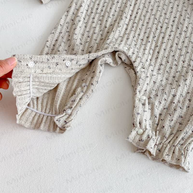 Grauer Strampler mit Blumen für Baby (Mädchen) - image 12