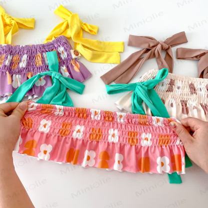 Einteiliger/zweiteiliger Badeanzug mit Hut für Baby Mädchen - image 8