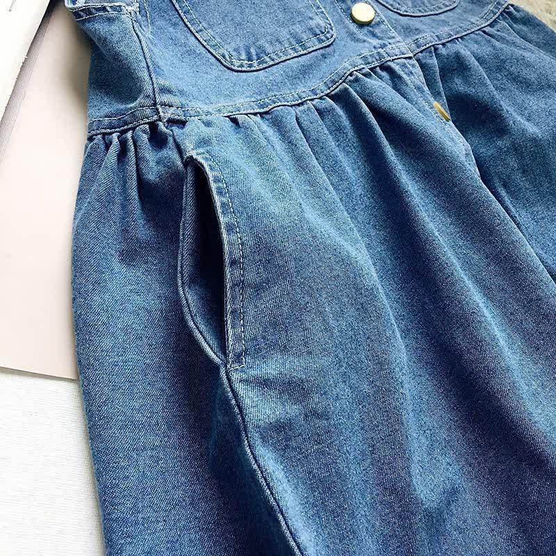 Kleinkind Mädchen Blau Vintage- Denim mit Kleid - image 5