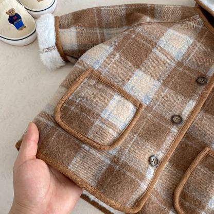 Kariert Hoodie aus Vlies für Baby und Mädchen - image 7