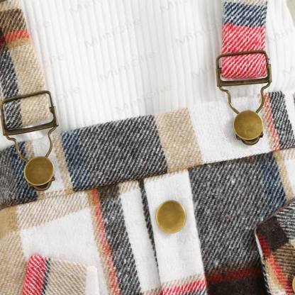 Baby Schwarz Weiß Plaid Rock 2-teiliges Set - image 11