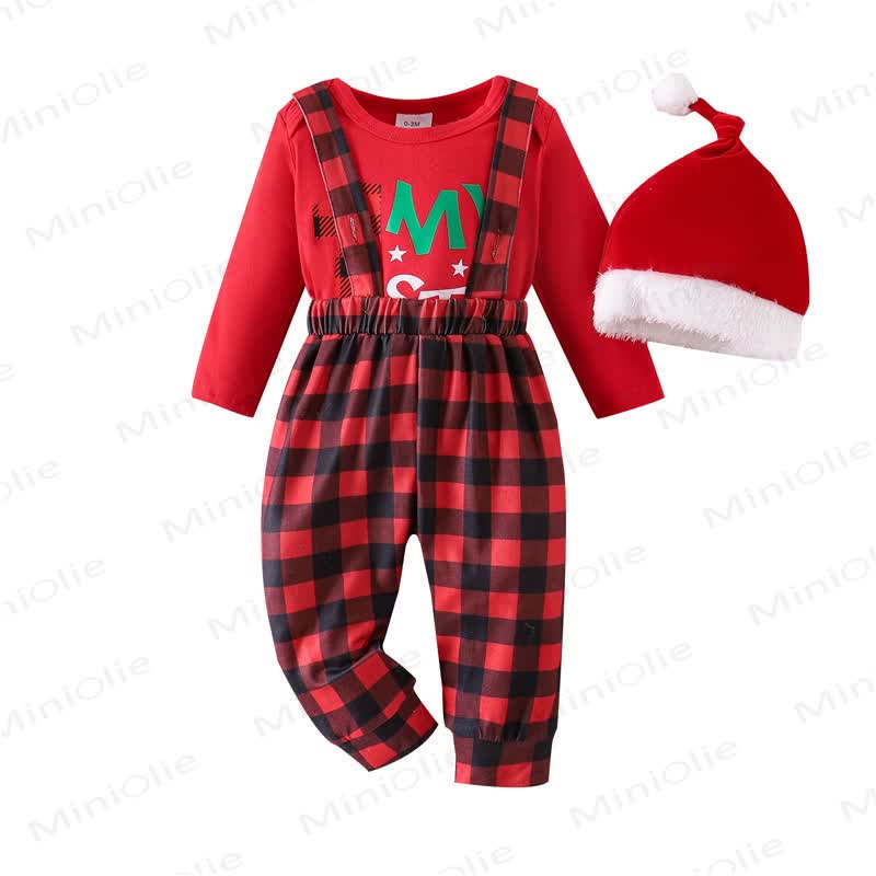 MY 1ST CHRISTMAS Baby Plaid 2-teiliges Set mit Hut - image 5