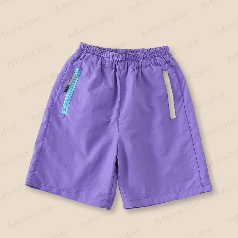 Nylon- Shorts für Kinder-Jungen, Einfarbig - Lila - 10-11J - image 4