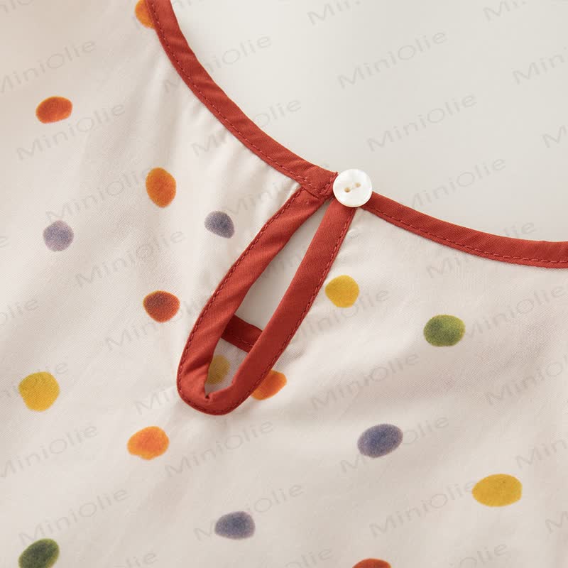 2-teiliges Set für Kleinkind-Mädchen: Punktmuster Rüschen Tanktop und Rock - image 3