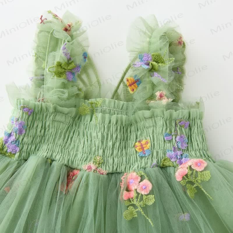 Kleid aus Netzstoff für Baby und Kleinkind , Schmetterling und Blume - image 19