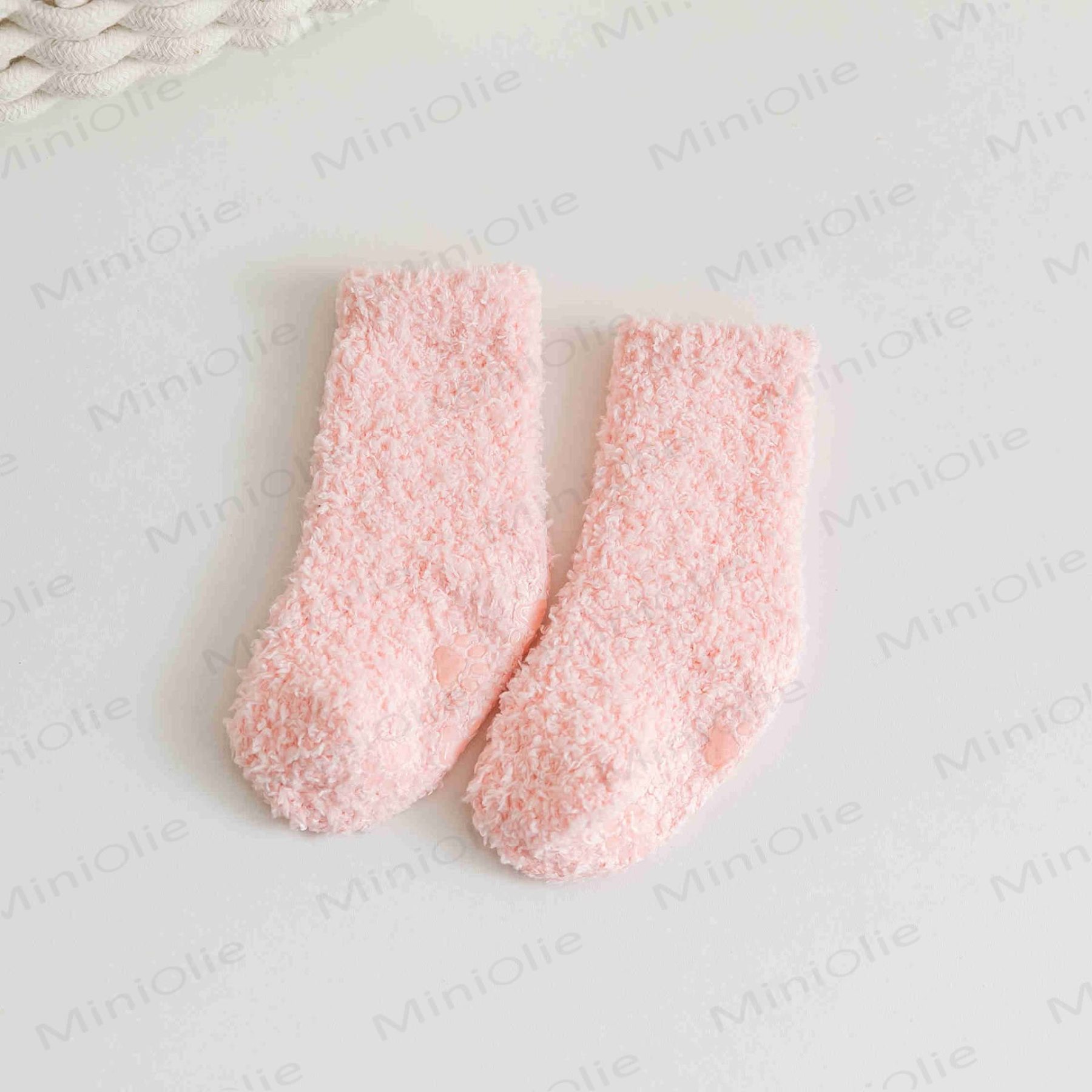 Einfarbige Fleece-Bodensocken für Babys - Rosa - 3-5J - image 24