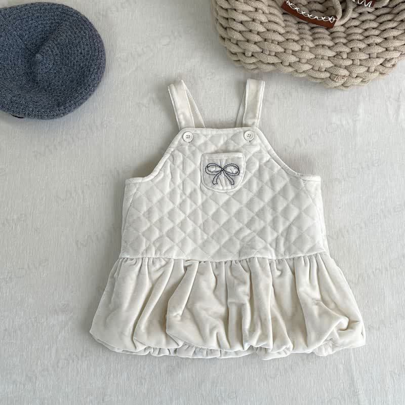 Kleinkind Schleife mit Schleife , Vlies, Kleinkind-Mädchen - Beige Kleid - 5-7J - image 6