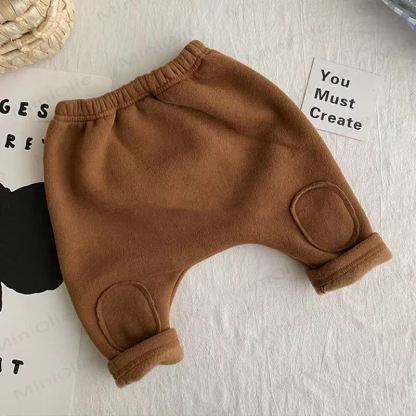 Einfarbig Vlies Hose für Baby - Braun - 2-3J - image 6