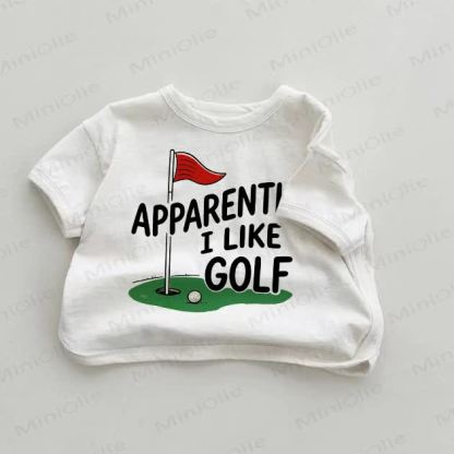APPARENTY I LIKE GOLF Baby White Pin Print T-Shirt - Weiß - 18-24M - image 1