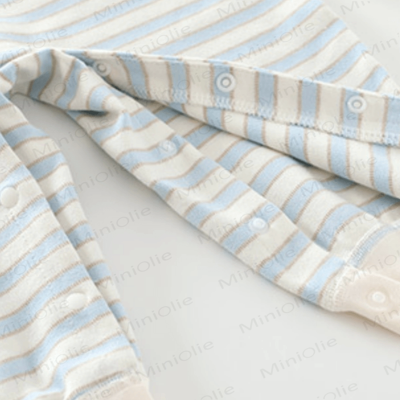 Streifen Strampler mit Bär -Patch für Baby - image 7