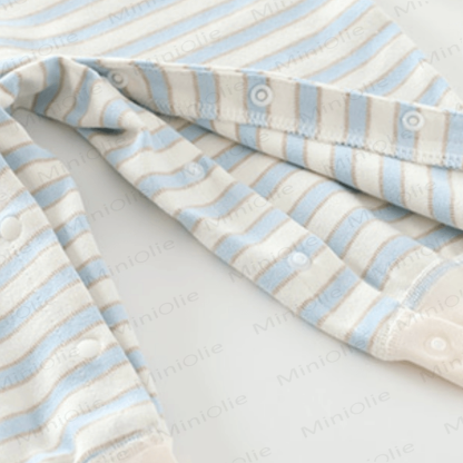 Streifen Strampler mit Bär -Patch für Baby - image 7