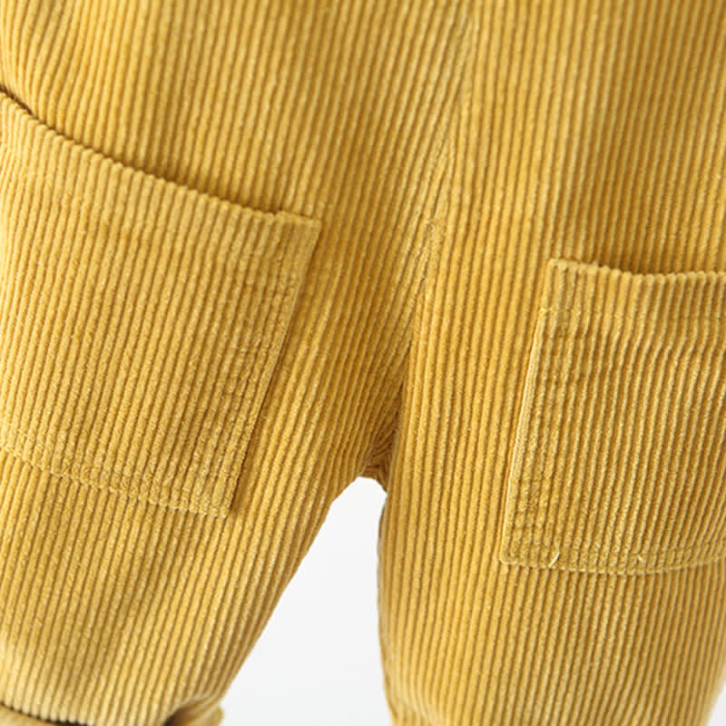 Einfarbiger Cord-Overall für Kleinkinder in Neutral - image 10