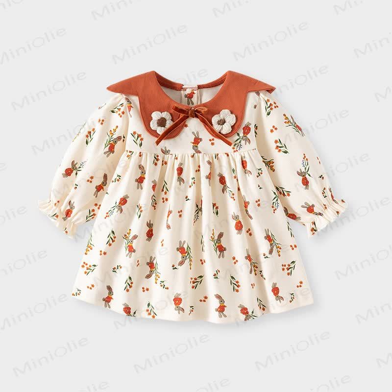 Baby Blumen Plaid / Hase - Rot - 3-5J - image 5