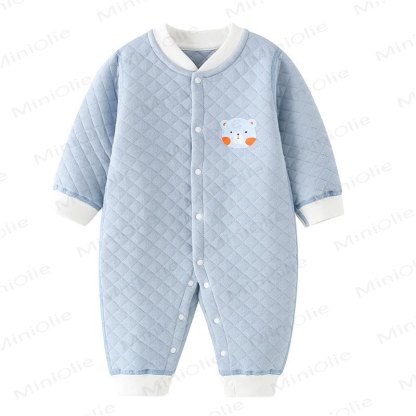  Dicker Strampler für Neugeborene mit Tiermotiv - Blau - 12-24M - image 4