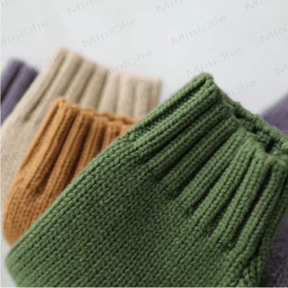 Einfarbig Pullover mit Gestrickt für Kind - image 7