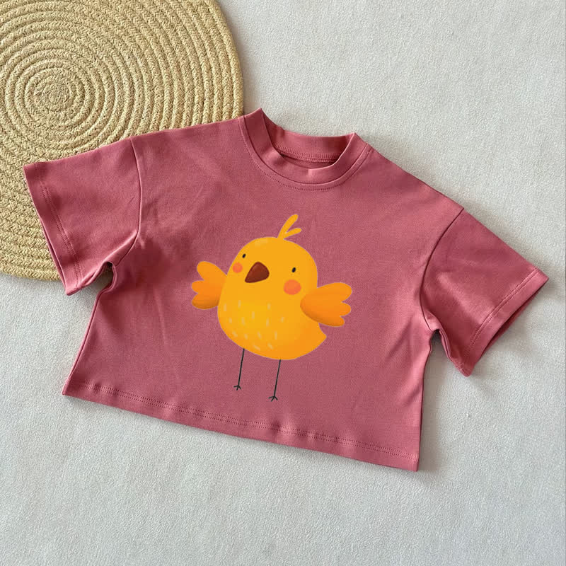 Sommer Freizeit-T-Shirt mit Baby - Ziegelrot - 2-3J - image 4