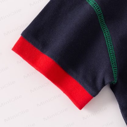 Poloshirt mit Dinosaurier LKW Stickerei für Kind und Jungen - image 7