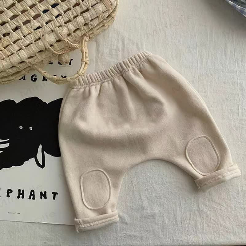 Einfarbig Vlies Hose für Baby - Beige - 2-3J - image 4