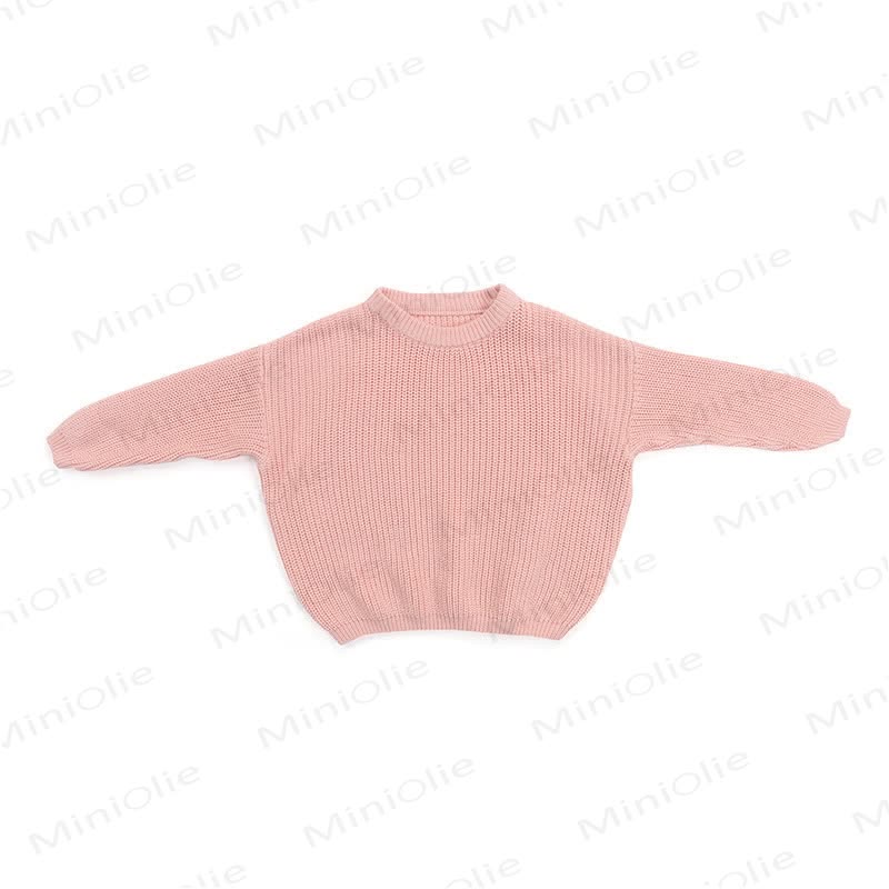 Einfarbiger, warmer Pullover für Babys und Kleinkinder - image 11