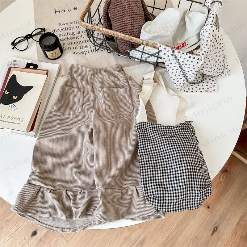 Baby Kleinkind -Mädchen Einfarbig Hose - Khaki - 8Y - image 3