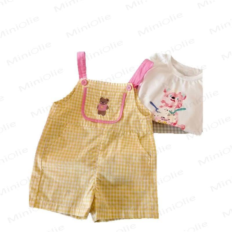 Baby Kleinkind Plaid Bär - Overalls - image 4