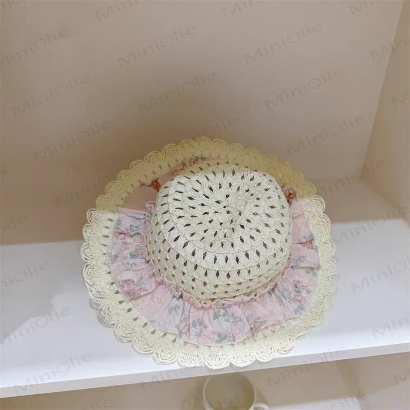 Rosa Blumen Kleid mit Hut für Kleinkind - image 4