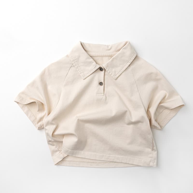 Streifen/ Einfarbig Polo-Shirt für Baby und Babys (Kleinkind ) - Beige - 6-7J - image 3