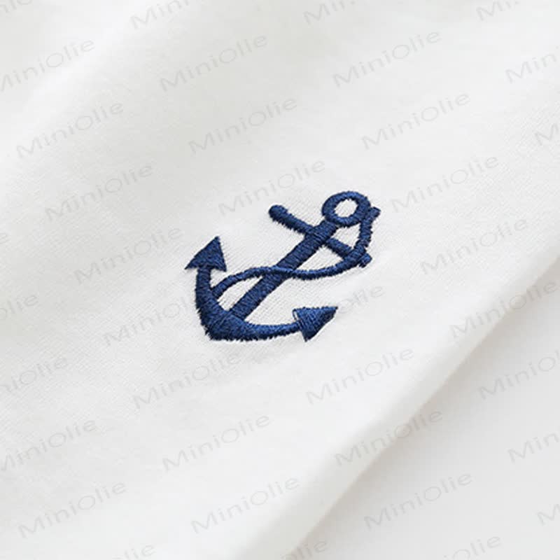 Klassisches nautisches Matrosenkragen- Spitze und Shorts , 2-teiliges Set für Kleinkind und Baby - image 14