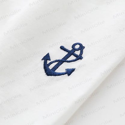 Klassisches nautisches Matrosenkragen- Spitze und Shorts , 2-teiliges Set für Kleinkind und Baby - image 14