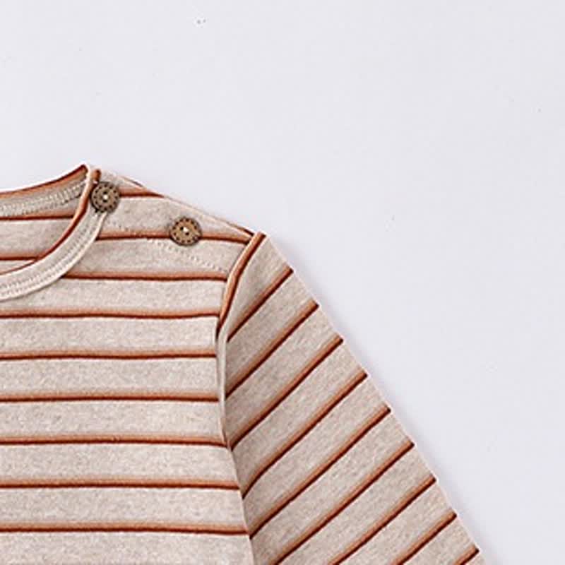 Baby Kleinkind Langarm-T-Shirt mit weichen Schultern und Knöpfen - image 8