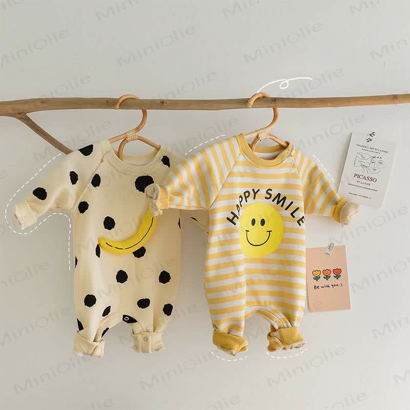 HAPPY SMILE Baby Banana Gestreifter Strampler  kein Innenfleece - image 4