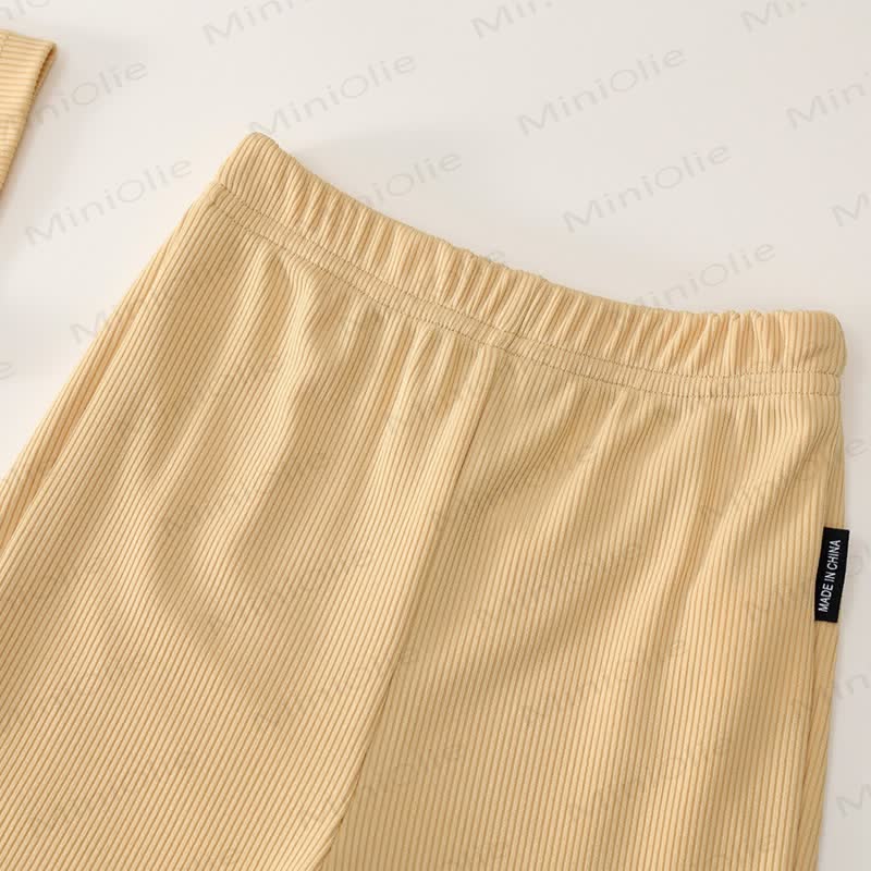 Zweiteiliges Set aus Stricken Kurzarm- Spitze und ausgestellter Hose für Kleinkind - image 15