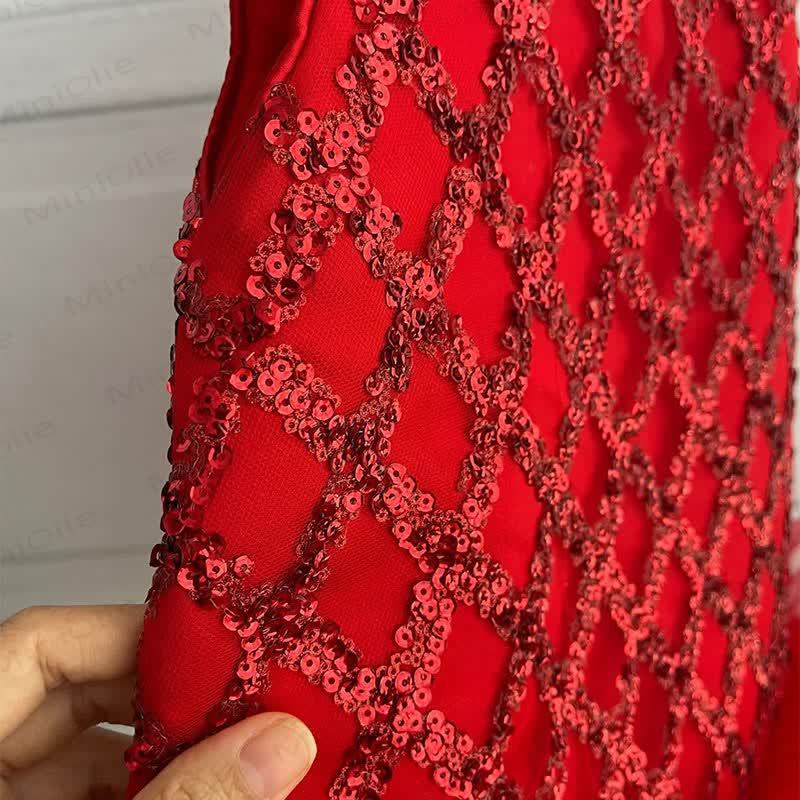 Ärmelloses Kleid mit Schleife und Pailletten für Baby und Kleinkind - image 6