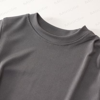 Zweiteiliges Set aus Stricken Kurzarm- Spitze und ausgestellter Hose für Kleinkind - image 18