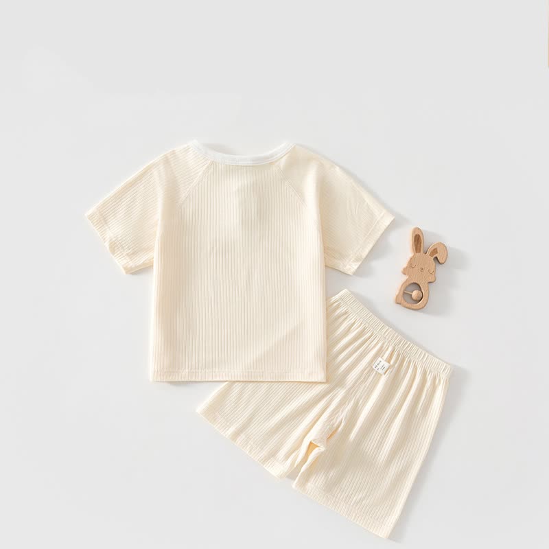 Zweiteiliges Set aus Gerippt Sommer und Shorts für Baby - image 6